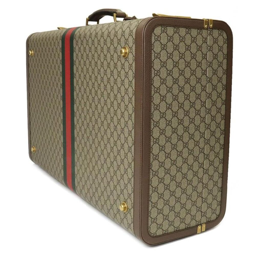 Pre Loved gucci Monogram Suitcase Women brown | brown Luggage - Picture 2 of 8